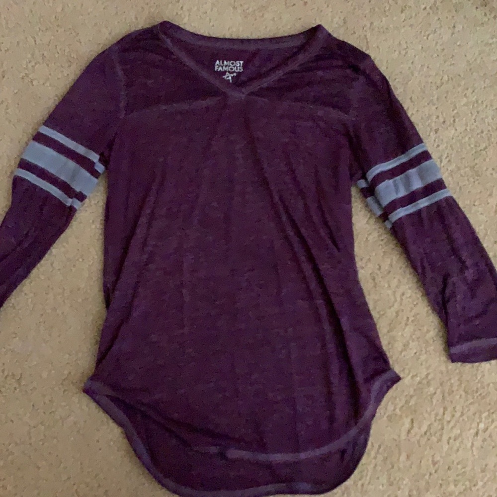 Maroon long sleeve shirt